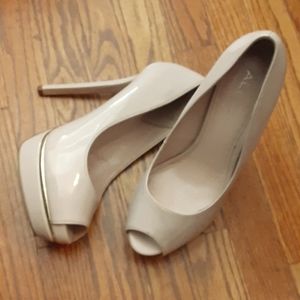 SOLD ALDO peep toe nudes stilettos